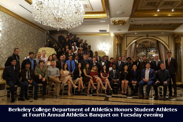 Berkeley College student-athletes honored Tuesday evening at Fourth Annual Athletics Banquet
