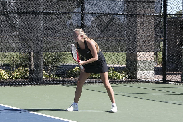Women's tennis team puts forth hearty effort, but falls to Vaughn College 6-3 in conference action