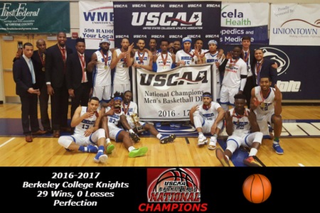 Meant to be perfect: Men's basketball team slams door on unblemished 2016-2017 campaign (29-0) with dramatic 80-76 overtime victory over Penn State York in wildest USCAA title game of all-time